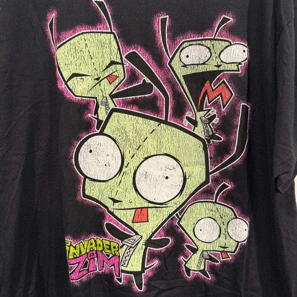 Invader Zim GIR Character Black Short Sleeve Graphic Tee NWOT XXL - Picture 3 of 5